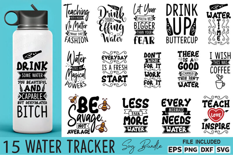 Water Tracker SVG Bundle