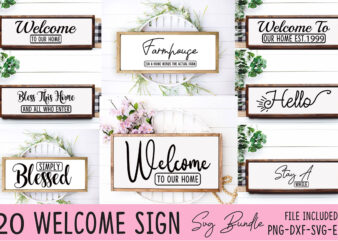 Welcome Sign SVG Bundle