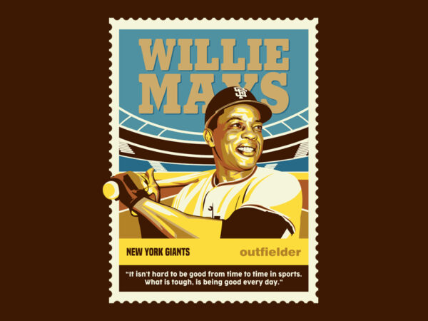 Willie Mays t shirt design for sale
