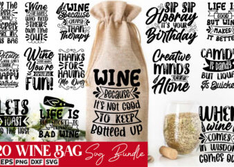 Wine Bag Svg Design Bundle
