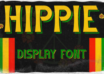 Hippie font graphic t shirt