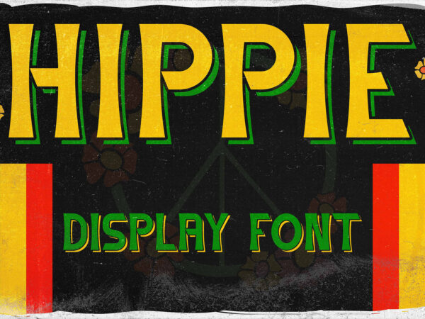 Hippie font graphic t shirt