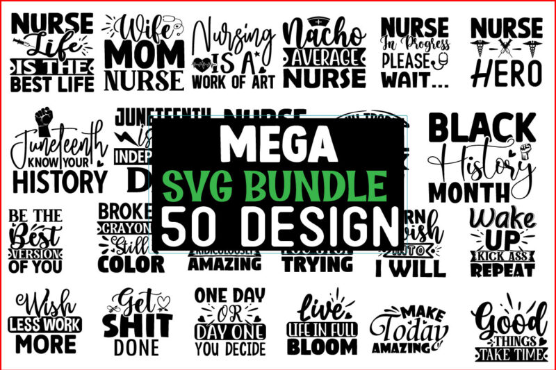 50+ SVG T shirt Design bundle