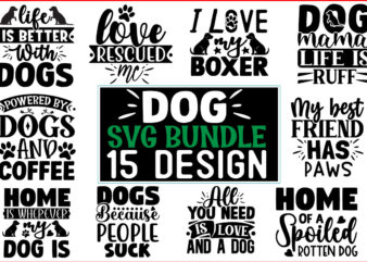 Dog SVG T shirt Design Bundle