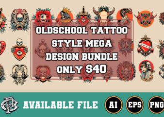 oldschool tattoo style mega bundle only $40