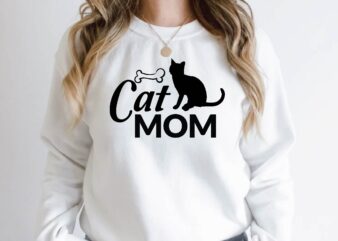 cat mom t shirt vector file