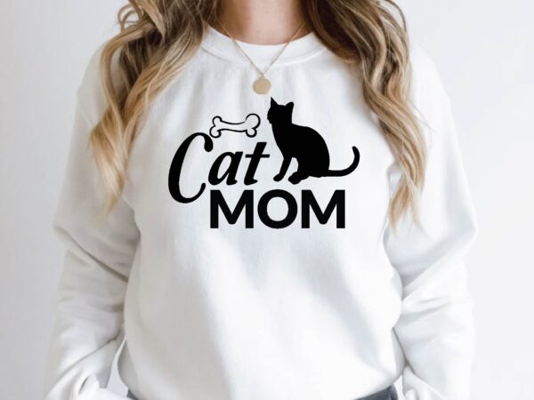 Cat mom t shirt vector file
