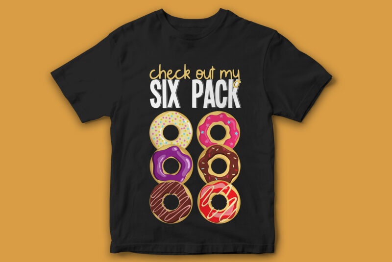 T-Shirt Bundle for Donut Lovers, NEW ARRIVAL, Donut Vector, Typography, T-Shirt designs, pack of 5