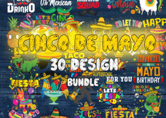 Cinco de Mayo Bundle SVG, Cinco de Mayo T-Shirt Graphic, Fiesta SVG, Viva la Mexico, May 5th Party Cut Files for Cricut, Cinco de Mayo Png