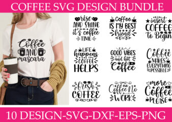 Coffee SVG t-Shirt Design Bundle