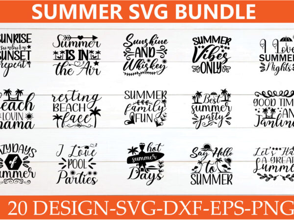 Summer svg t-shirt design bundle