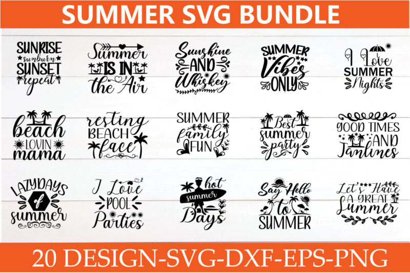 Summer SVG t-Shirt Design Bundle