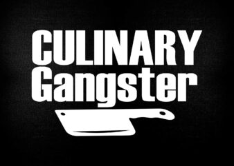 Chef Cook Cooking Culinary Gangster Vintage SVG printable files