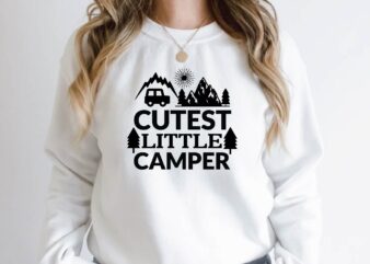 cutest little camper t shirt vector file