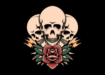 dead rose t shirt vector illustration