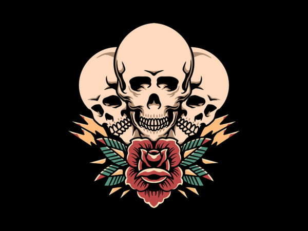 Dead rose t shirt vector illustration