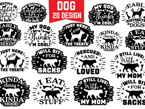 Dog svg bundle t shirt vector illustration