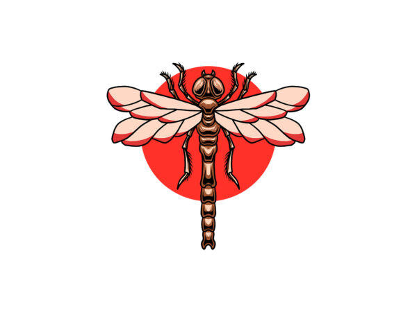 Dragonfly t shirt vector illustration