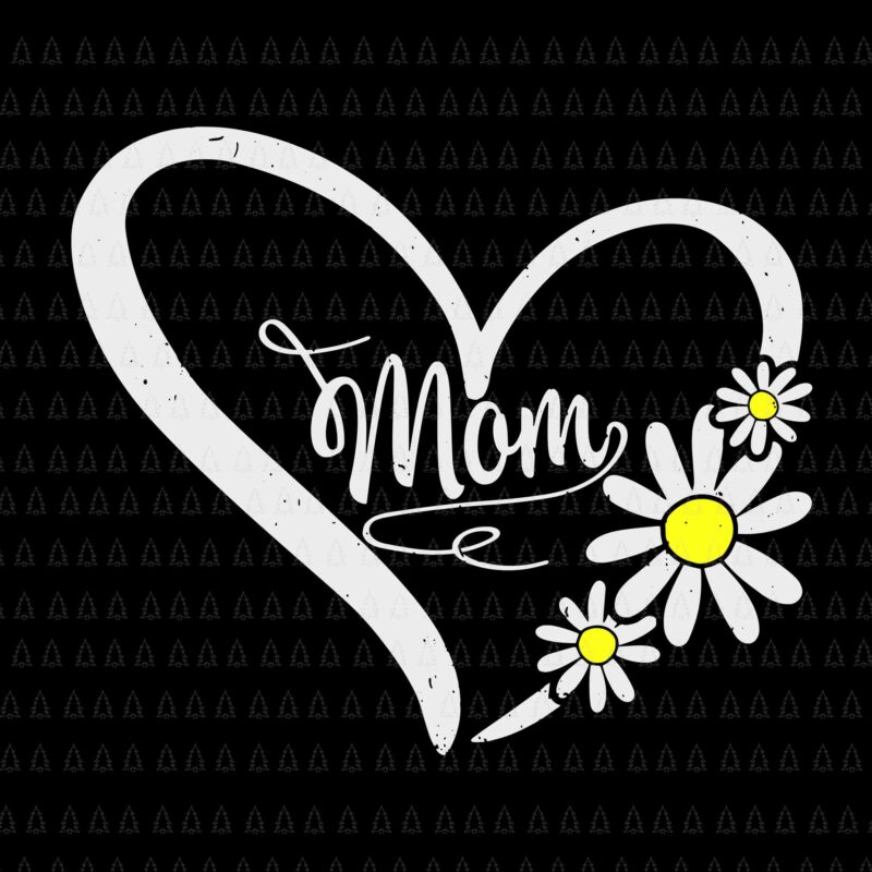 Mom Heart Daisy Flower Rainbow Svg, Happy Mother’s Day Svg, Mom Flower Svg, Mother Svg, Mom Svg
