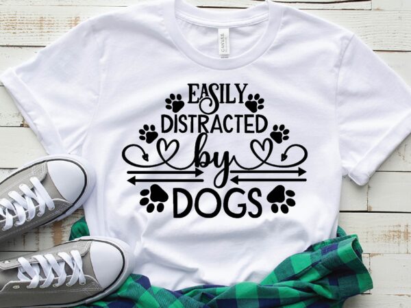 Easily distracted by dogs vector clipart