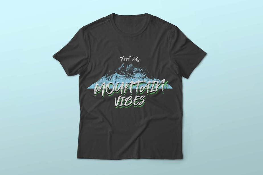 mountains vibes t shirt design