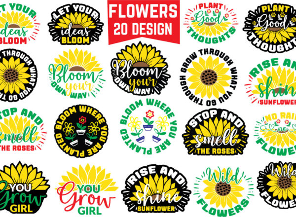 Flowers svg bundle t shirt graphic design