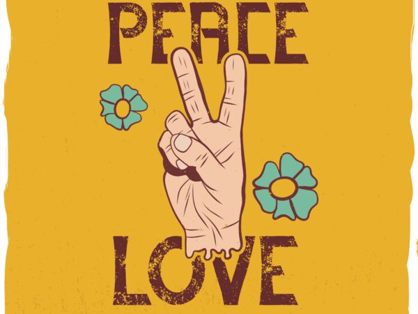 Hippie’s hand peace graphic t shirt