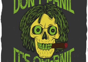 Rasta’s skull with a cigarette t shirt design online