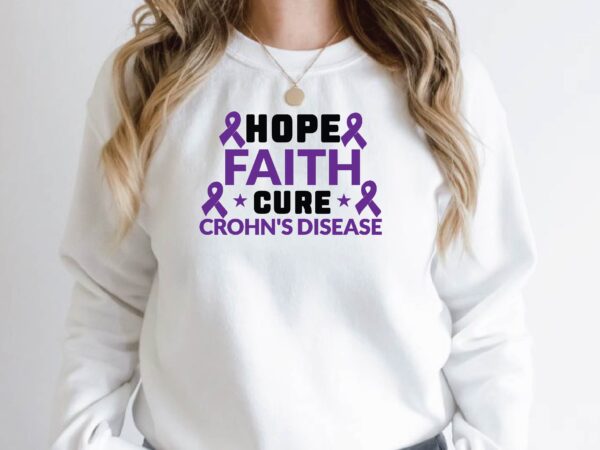 Hope faith cure crohn’s disease graphic t shirt