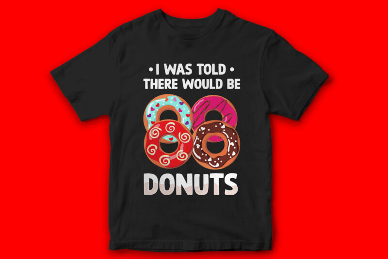 T-Shirt Bundle for Donut Lovers, NEW ARRIVAL, Donut Vector, Typography, T-Shirt designs, pack of 5