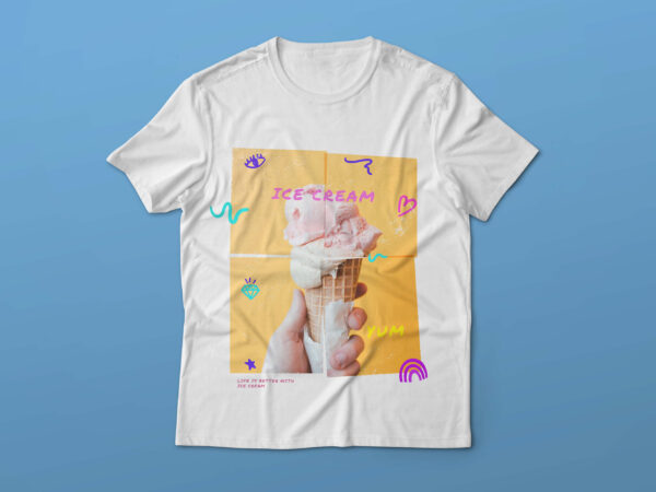 Ice cream t shirt design #1
