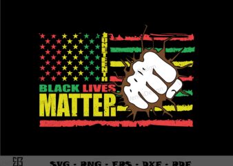 Juneteen Flag For Black Lives Matter Cricut File, Juneteenth Tshirt Graphic Design