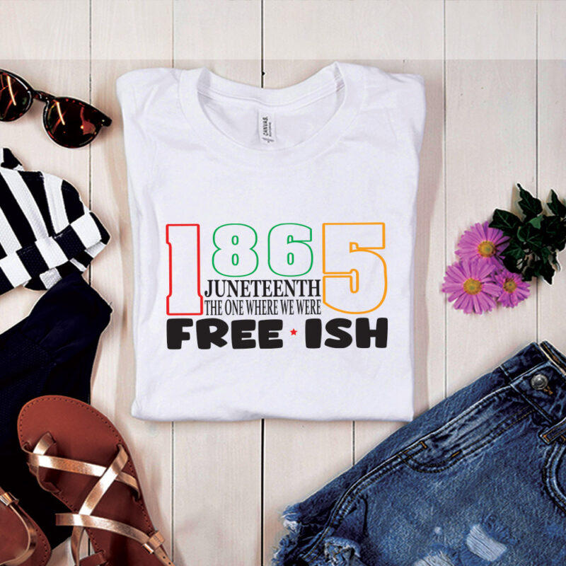 Juneteenth free-ish 1865 Quote Design For African American Svg, Juneteenth Tshirt Design
