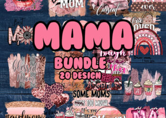 Mama Bundle Png, Mother’s Day Png, Cowhide, Western Mama png, Blessed Mama, Happy Mother’s Day, Mom, Sublimation Designs, Digital Download