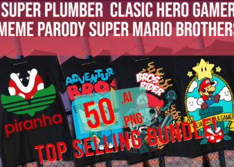 Super Plumber Clasic Hero Gamer Meme Parody Super Mario Brothers Classic Bundle