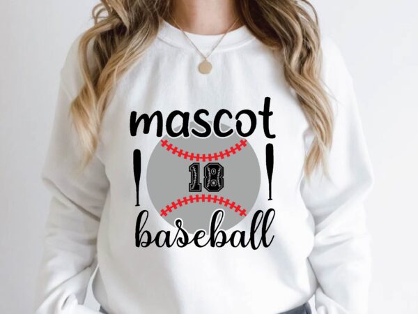 Mascot 18 baseball t shirt designs for sale