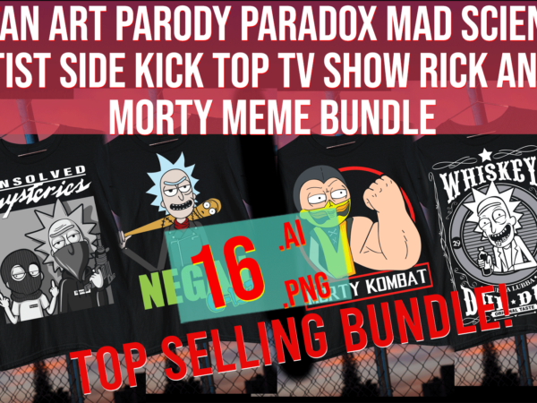 Fan art parody paradox mad scientist side kick top tv show rick and morty meme bundle t shirt graphic design