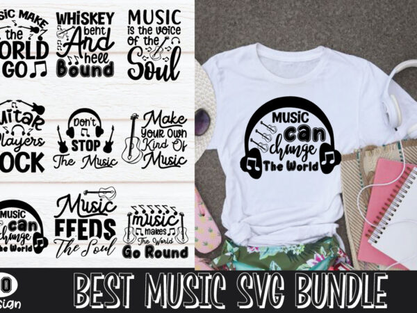 Best music svg bundle t shirt template