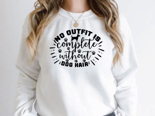 No outfit is complete without dog hair T shirt vector artwork