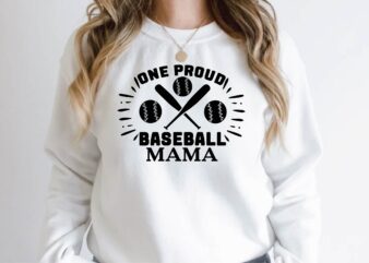 one proud baseball mama t shirt design online