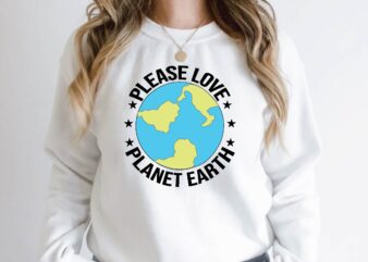 please love planet earth t shirt illustration