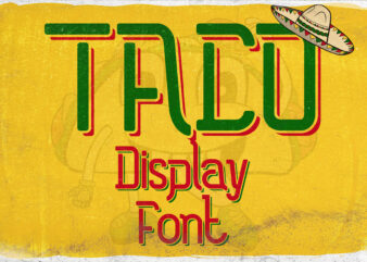 Taco Font t shirt designs for sale