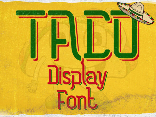 Taco font t shirt designs for sale