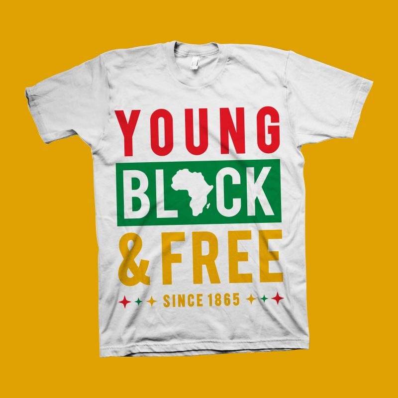 Young black and free t shirt design, Juneteenth svg, juneteenth png, Juneteenth free-ish 1865 shirt design, black history month t shirt design, black african american svg, queen svg, black queen