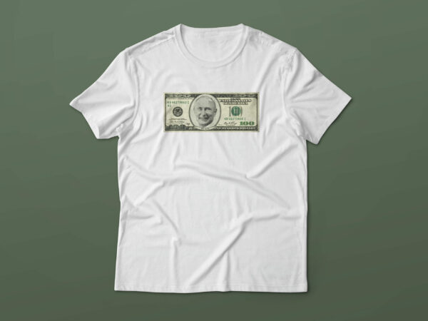 Putin in one hundred dollars t shirt design