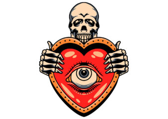 skull and heart