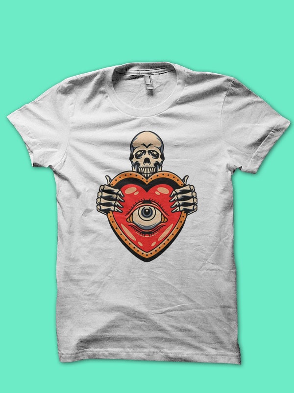 skull and heart