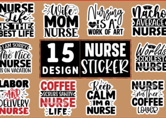 Nurse stickers Design Bundle