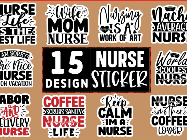 Nurse stickers design bundle