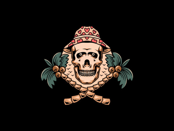 summer beach skull t shirt template vector summer beach skull t shirt template vector
